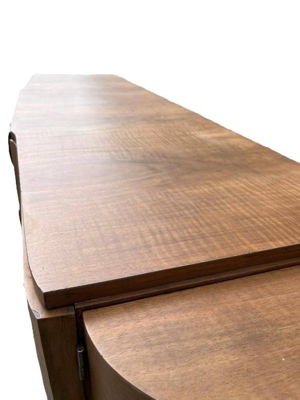 3-door, 2-drawer walnut veneer sideboard, 1960s