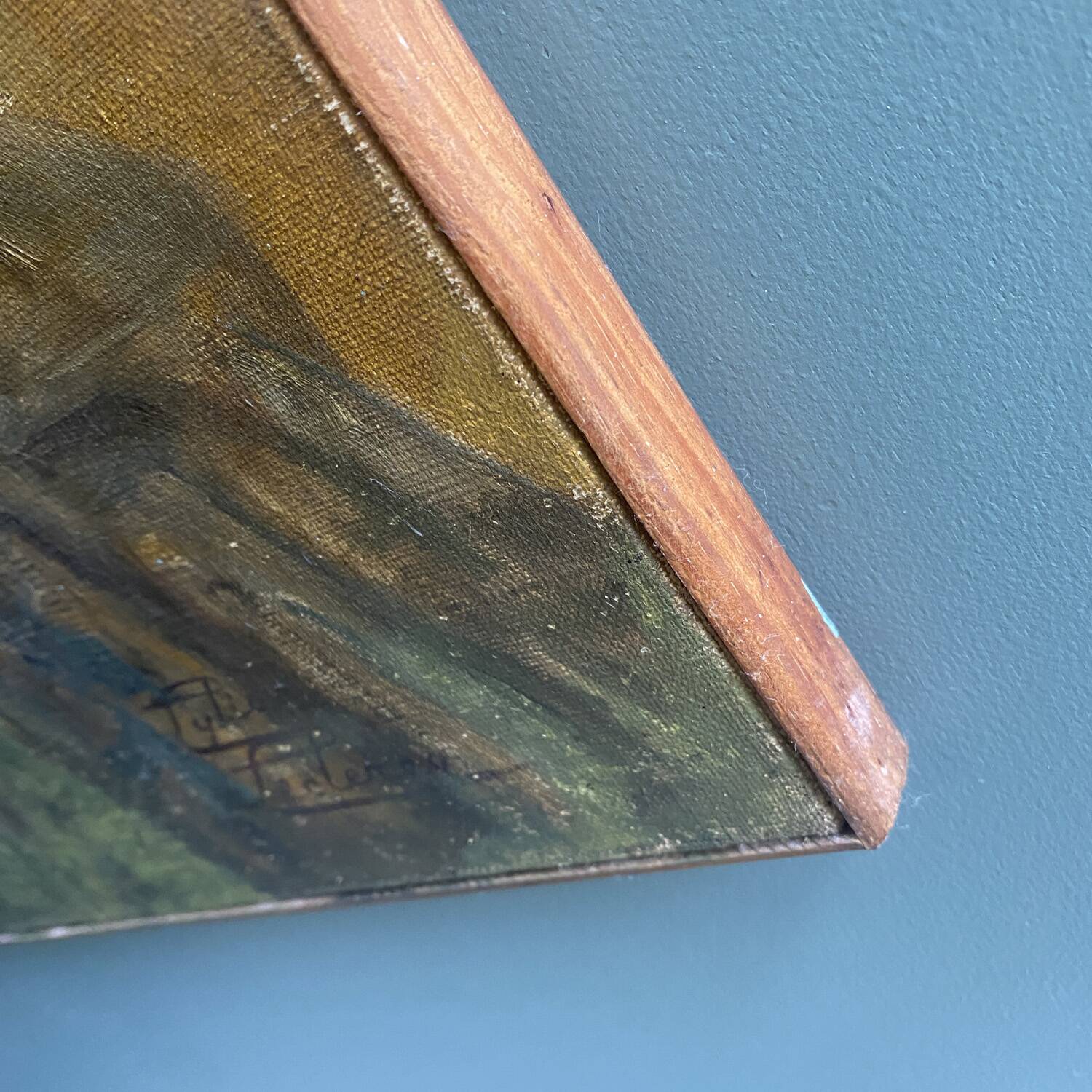 Early 20th century painting "Profile of a young girl"