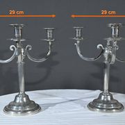 Pair of “Le Lingot” Candelabra in Pewter – Mid 20th Century