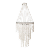 Chandelier - "Ocean" suspension in white shells D 30 cm