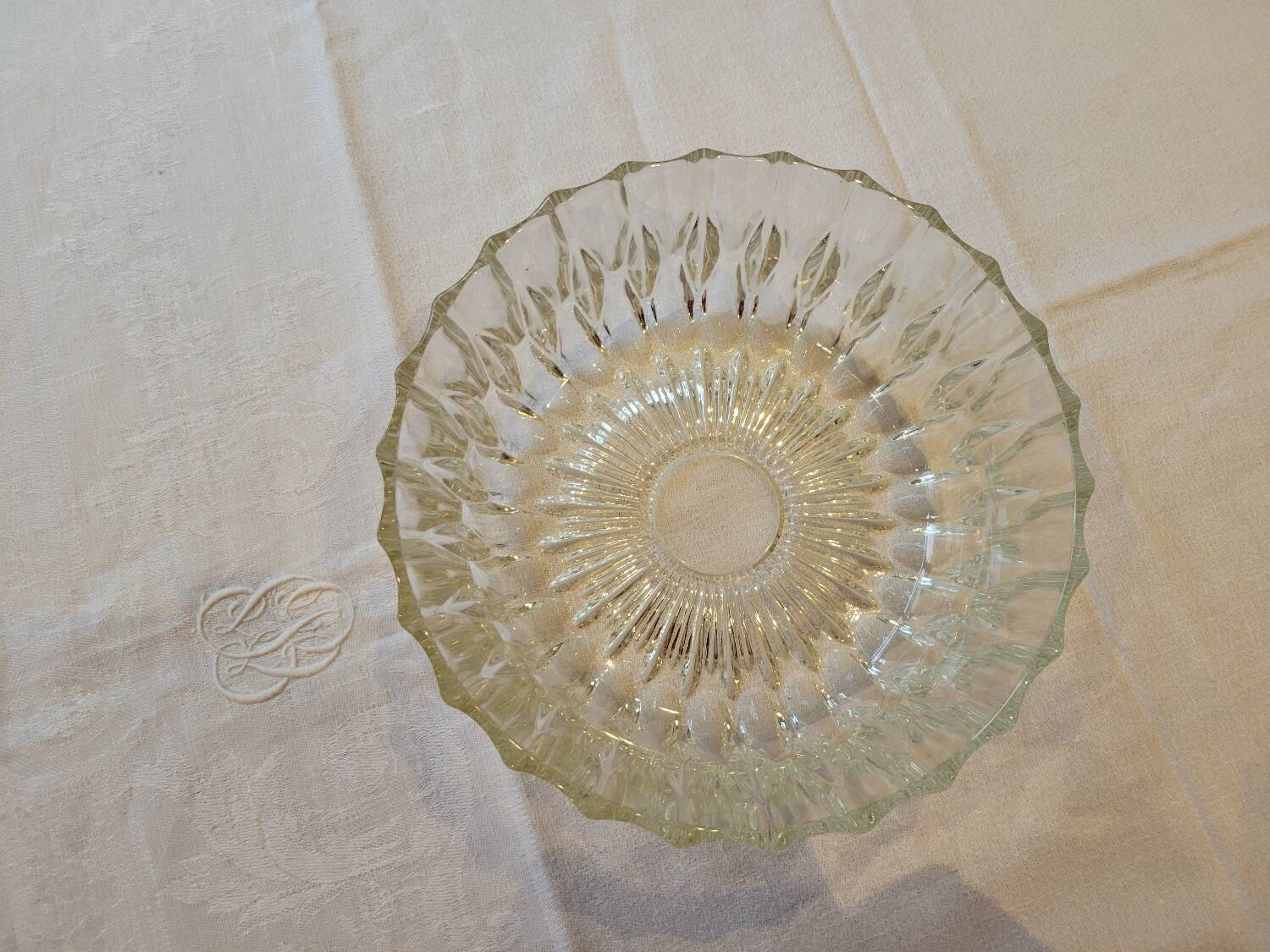 Crystal salad bowl