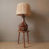 Vintage ceramic lamp base Scandinavian decoration retro floor lamp shades of brown