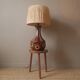 Vintage ceramic lamp base Scandinavian decoration retro floor lamp shades of brown
