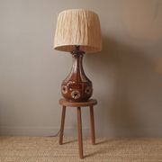 Vintage ceramic lamp base Scandinavian decoration retro floor lamp shades of brown