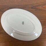 Oval dish, "Champagne" model, Badonviller, green, early 20th century