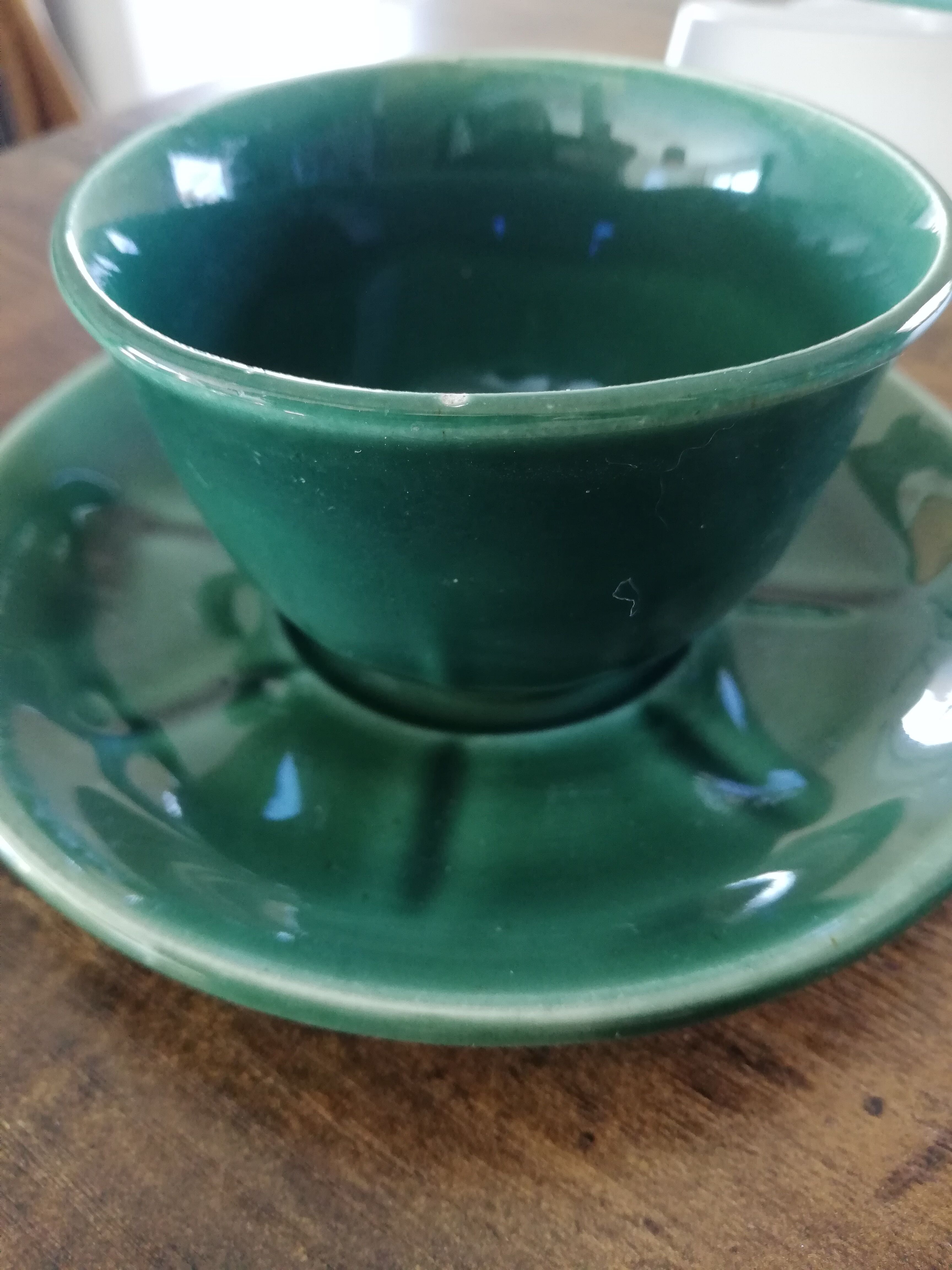 Service of 6 cups and saucers 50s