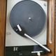 Combined vinyl platinum and vintage radio Grundig