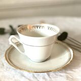 Coffee service cups in fine porcelain from Sologne France