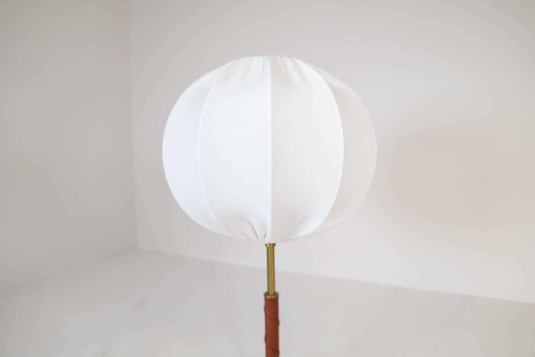 Mid-Century Modern brass and metal table lamp Ewå, Sweden, 1950s