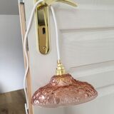 Bubble pink glass walking lamp