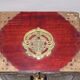 Very large Chinese wooden jewelry box adorned with jade plates