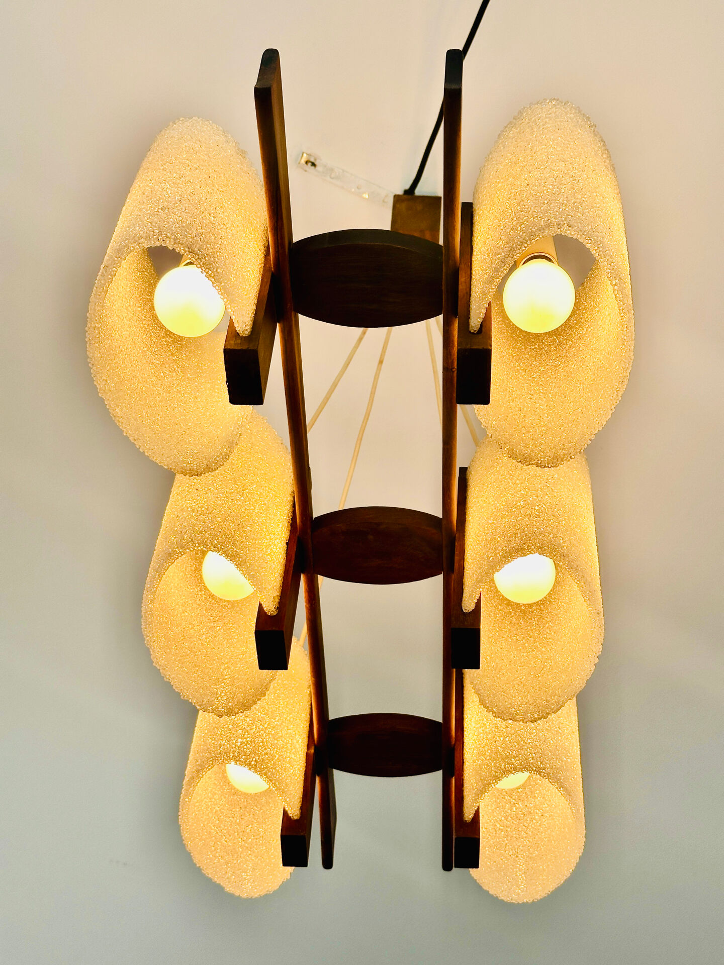 Scandinavian suspension in teak and acrylic Perspex from the 1960s.