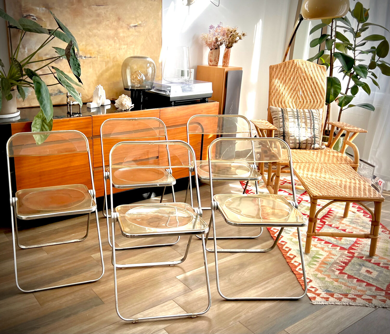 Vintage folding chair "plia" – giancarlo piretti, castelli 1969