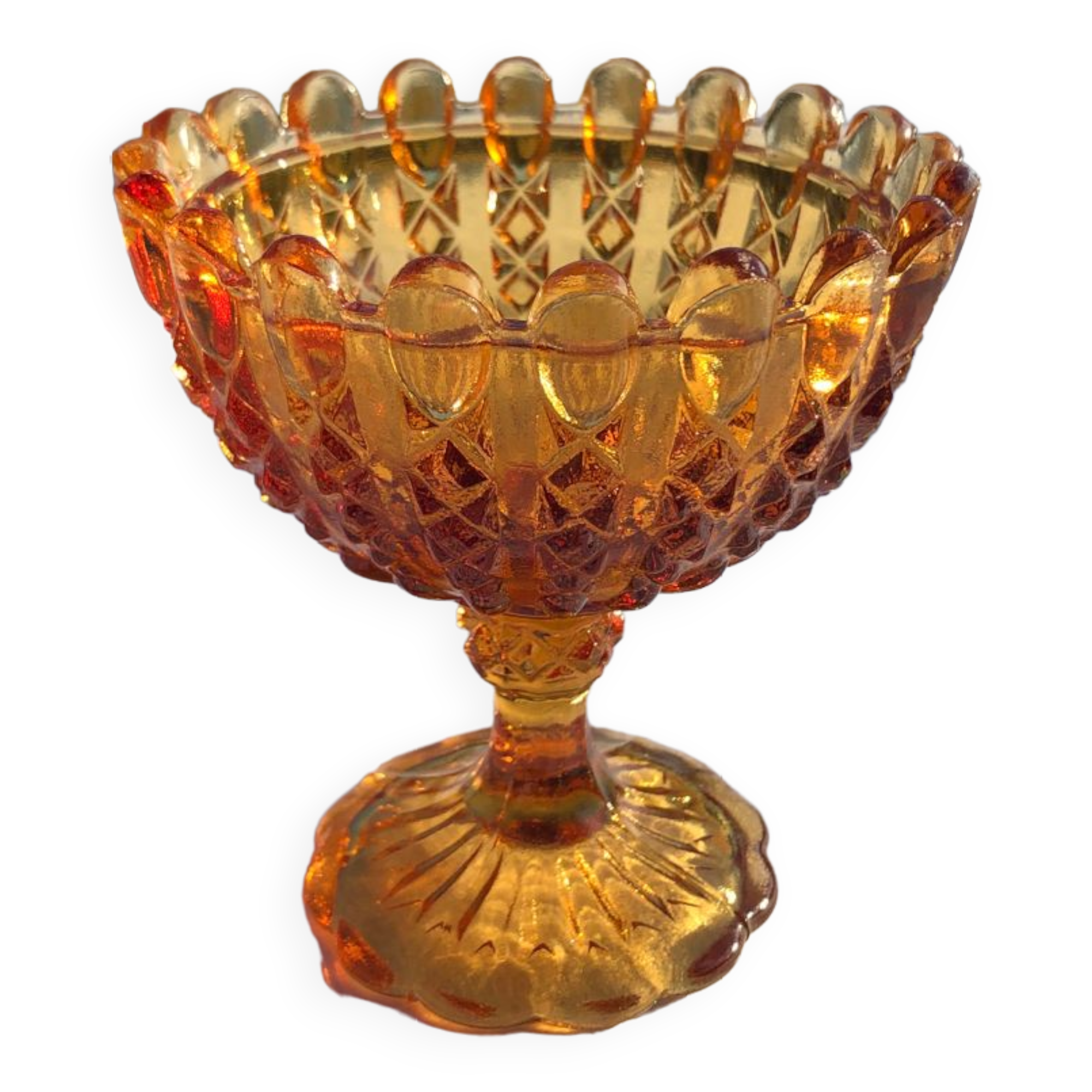 Amber glass calyx