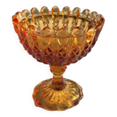 Calice en verre ambrée