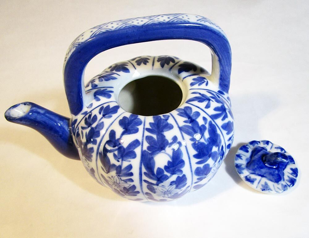 Théière citrouille bleue