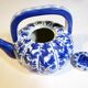 Théière citrouille bleue