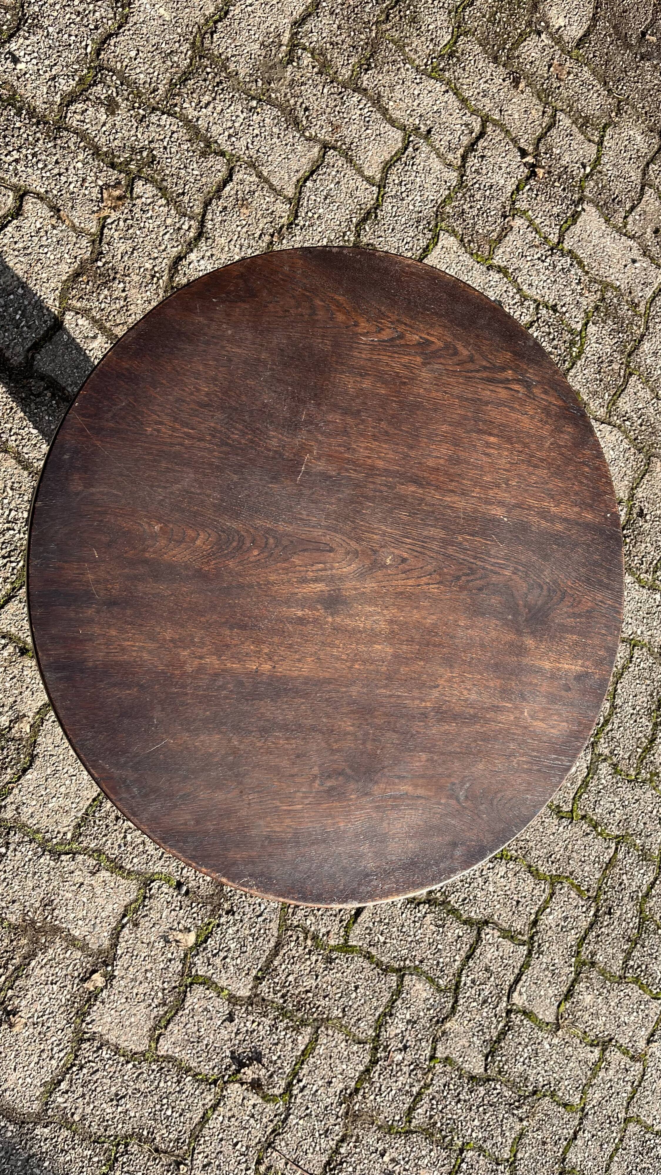Oak pedestal table 1950