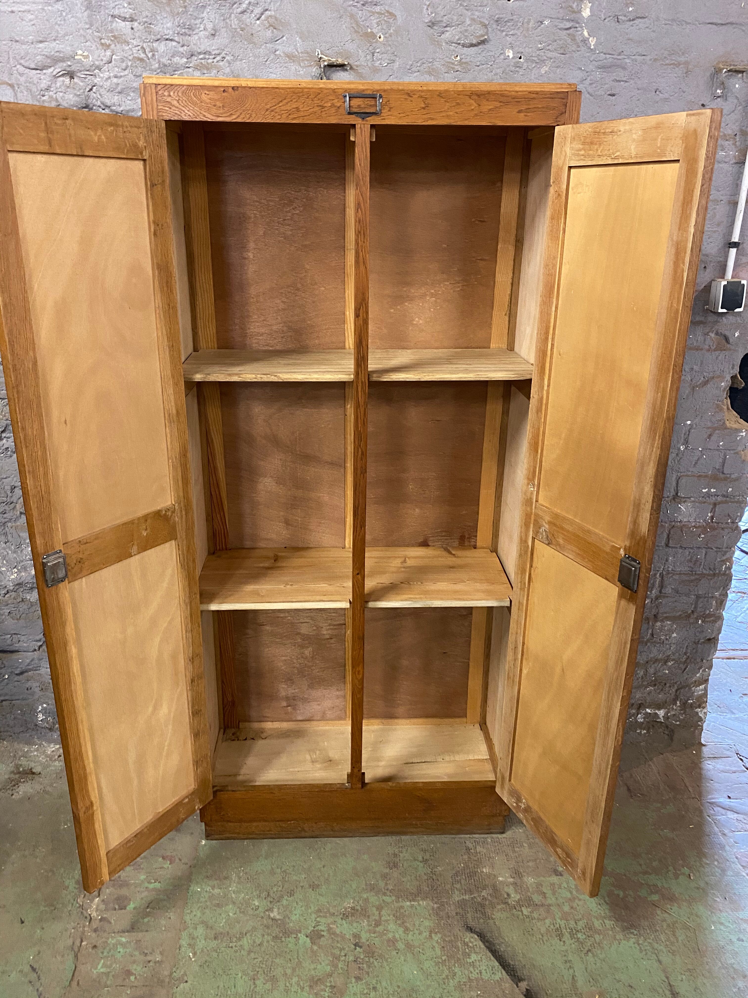 Vintage Parisian cabinet in small model oak
