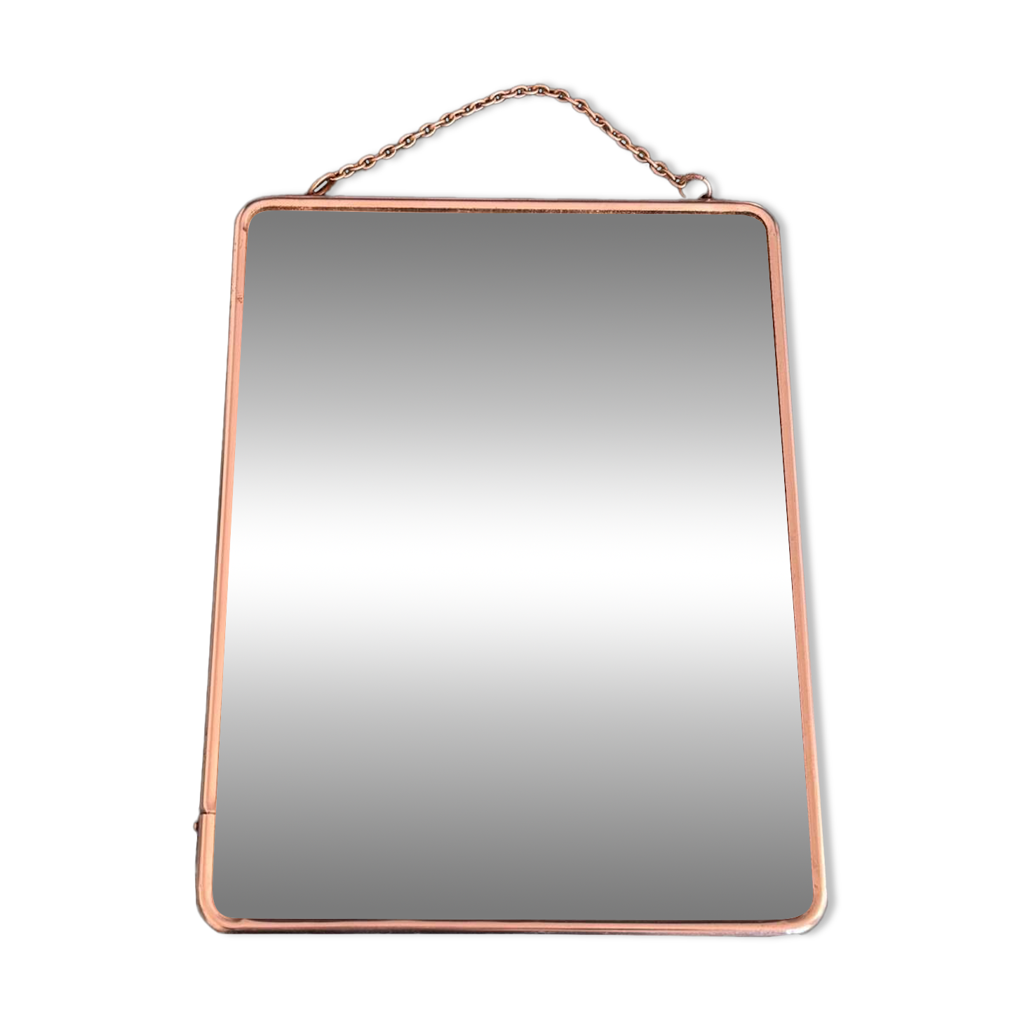 Antique rectangular barber mirror