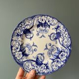 Series of 9 Creil Montereau plates, Flora model