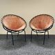 Hans Olsen Suede lounge chair pair for Lusch – 1950s mid-century