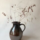 Glazed stoneware jug signed "KD".