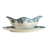 Léon Graves sauce boat in ironstone, "Marie-Louise" service.