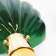 Pair of Italian 1970s wall lamps in Murano glass and brass