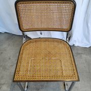 Vintage Cesca Cane Chair: 1970s Italian Mid-Century Modern Dining Office Ch