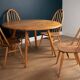 Restored Vintage Retro Ercol 1960s 384 Round Dining Table & 4 370 Windsor Arm Chairs Regular price