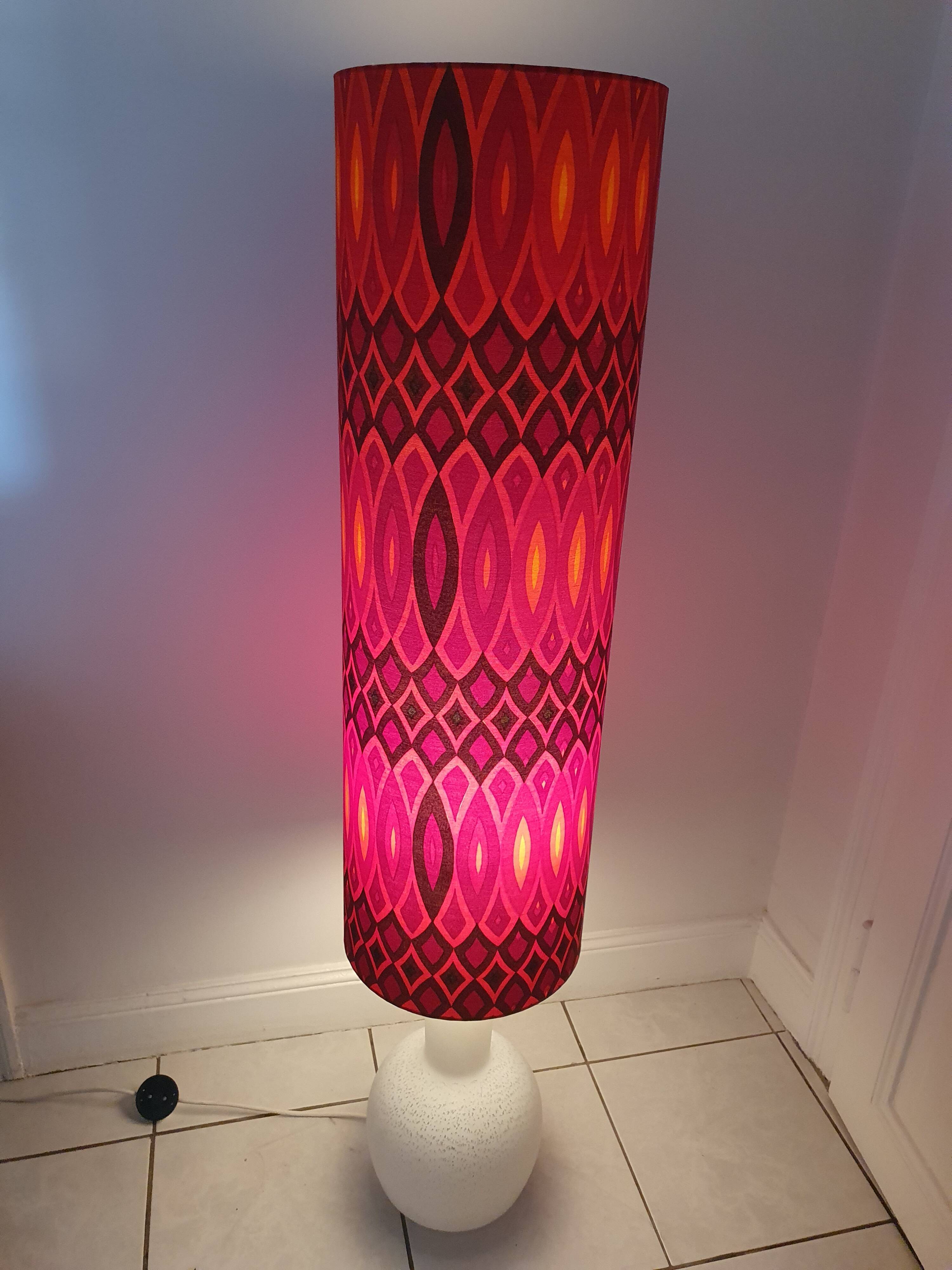 Doria Leuchten 2-light opaline floor lamp