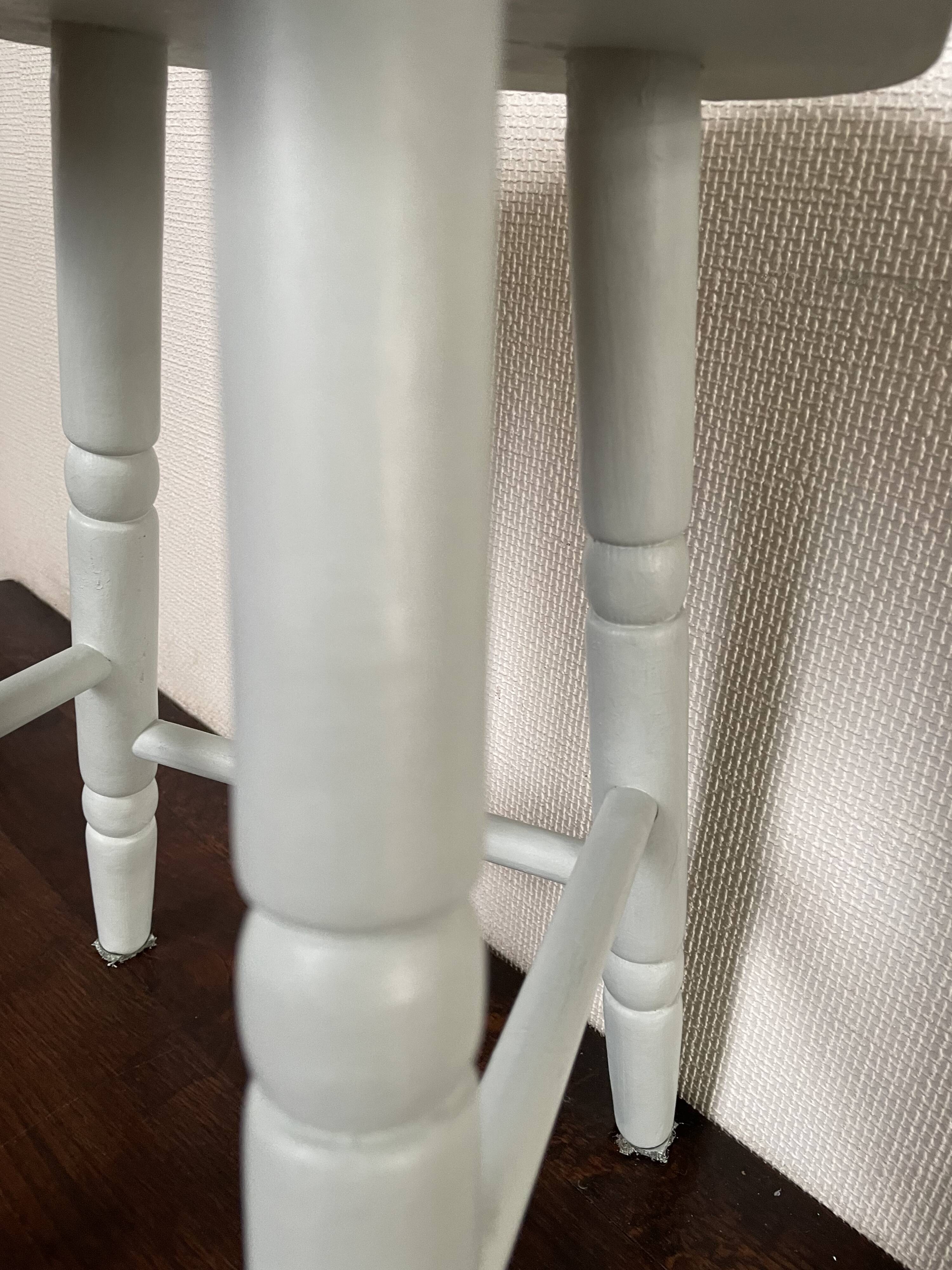 Celadon green pine stool