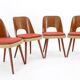 1960s Oswald Haerdtl ,Set of 4 Dining Chairs by TON, Czechoslovakia
