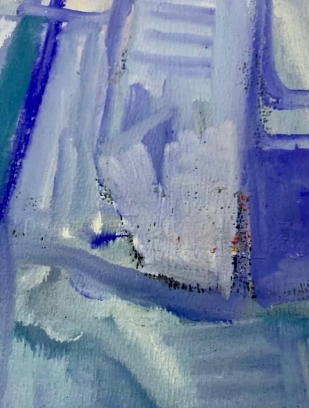 Oil on abstract paper Jean-Marie Planque