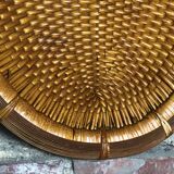 Vintage picking basket in braided wicker