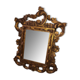 Golden wooden mirror old vintage 33x43cm