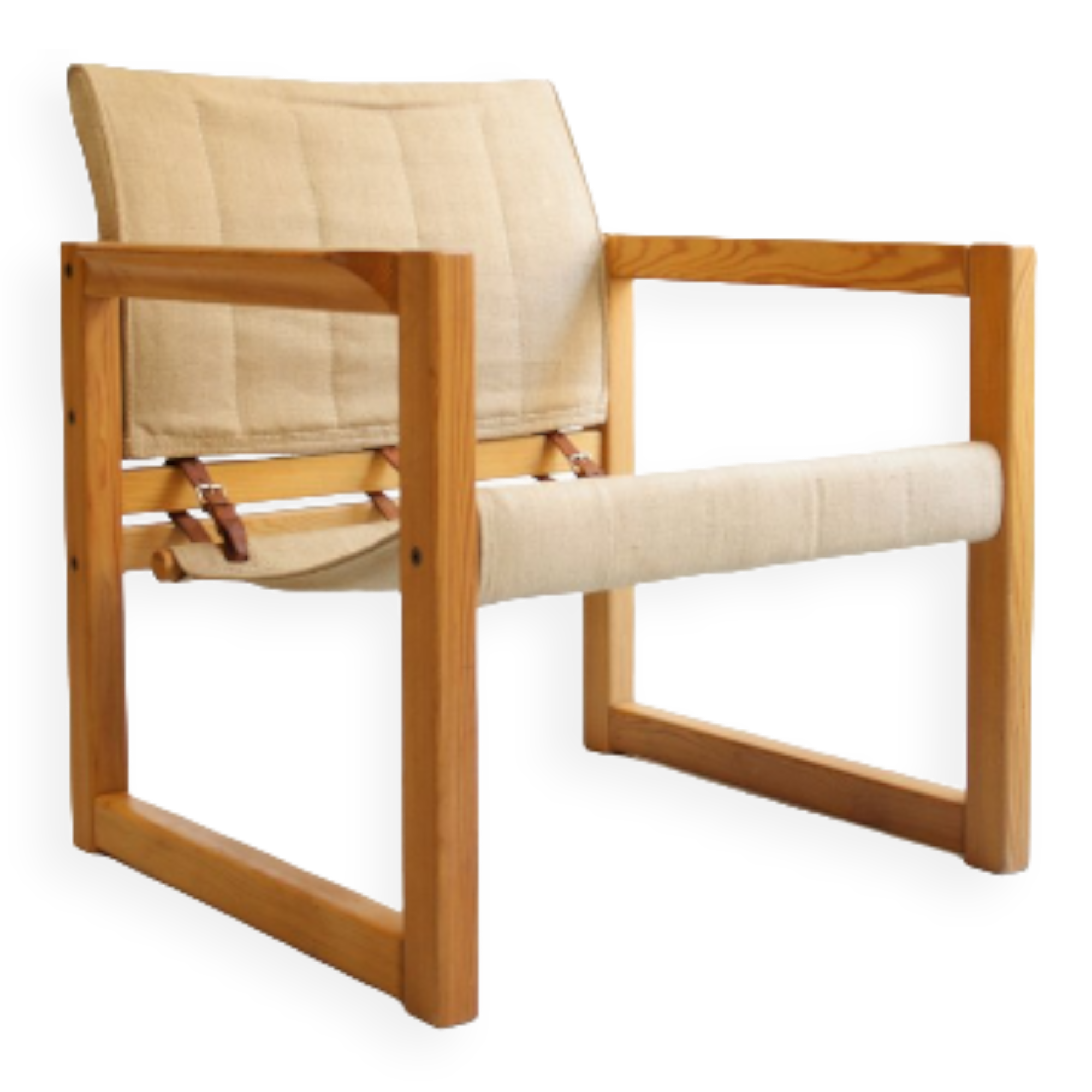 Armchair Safari Linen Ikea Vintage designer Karin Mobring