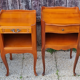 Pair of vintage Louis XV style bedside tables, wood