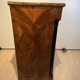 Large Biedermeier Half-Cabinet in Ebonized Walnut, South Germany, 1820