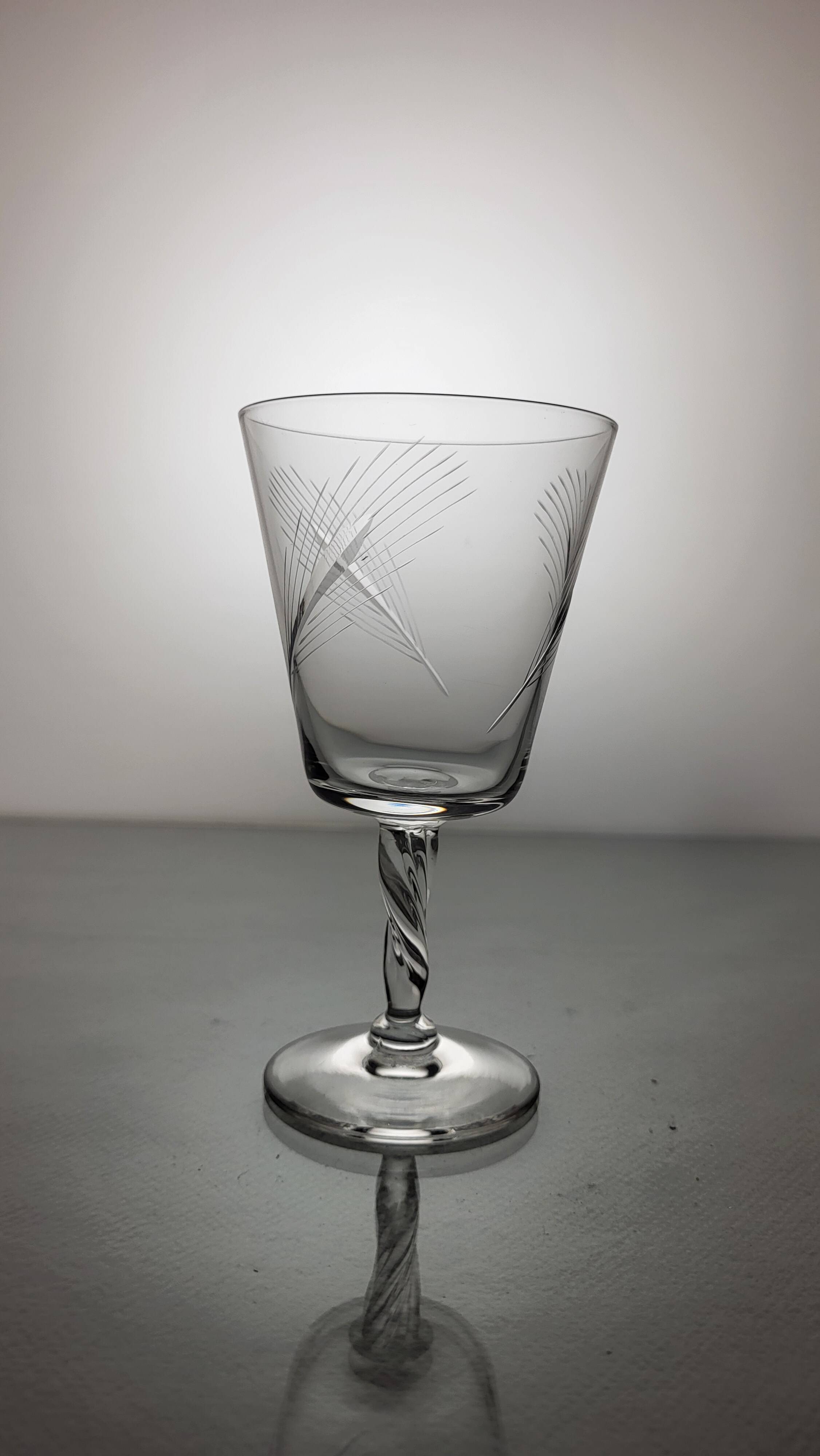 6 crystal wine glasses from the 60s (wheat)