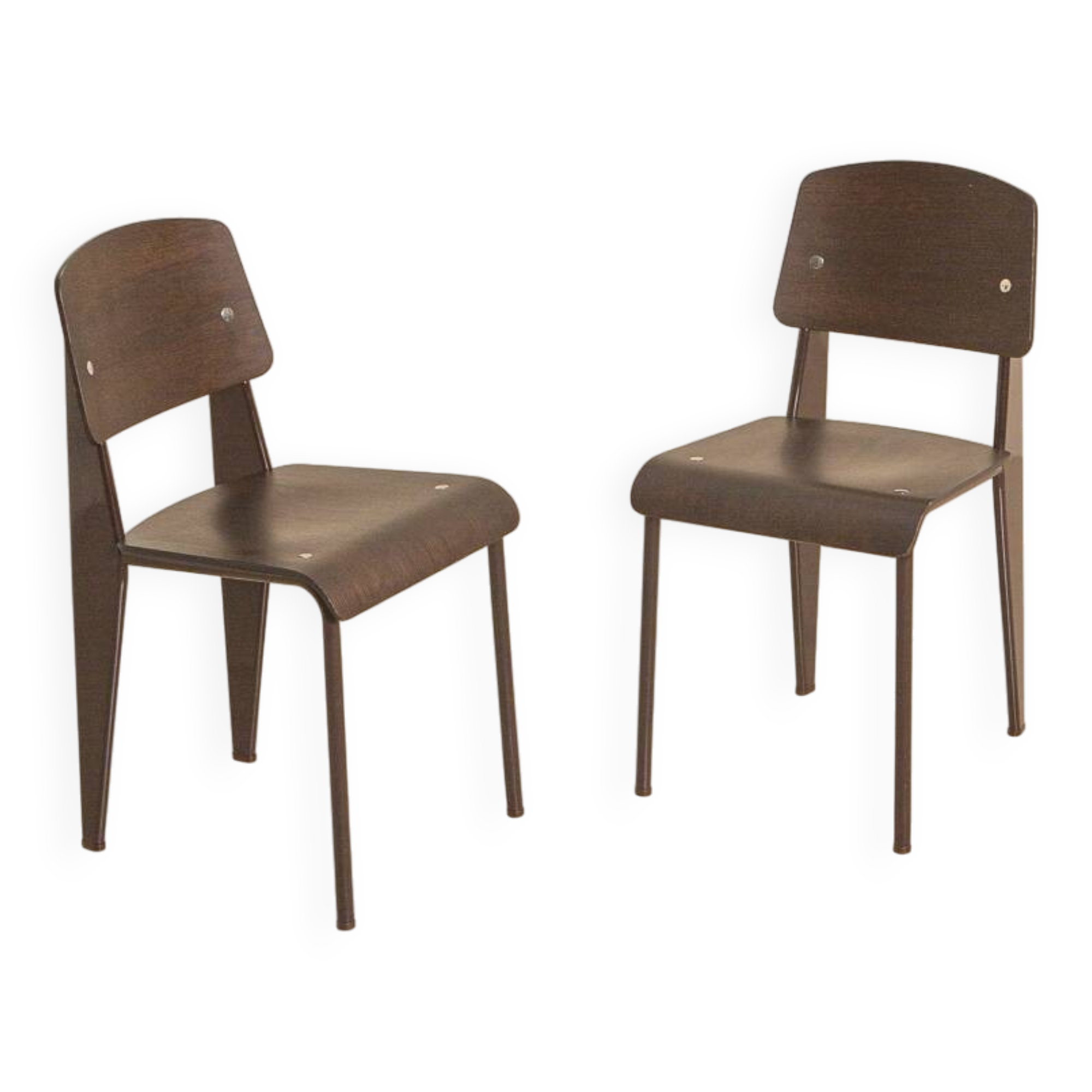 Pair of "Standard" chairs by Jean Prouvé for Vitra 00's