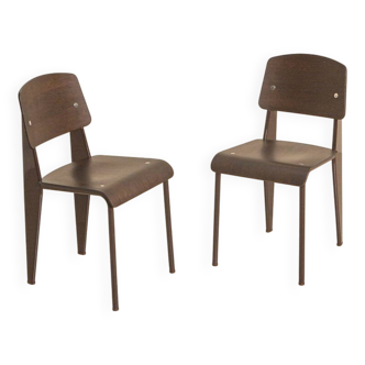 Pair of "Standard" chairs by Jean Prouvé for Vitra 00's