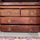 19th-century Victorian English bedroom wardrobe in mahogany.