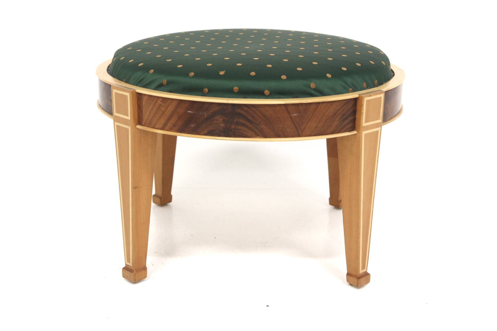 Scandinavian mahogany ottoman, Sweden, 1990