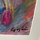 Vase with tulips signed