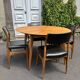 Table à manger ronde bois vintage 1960