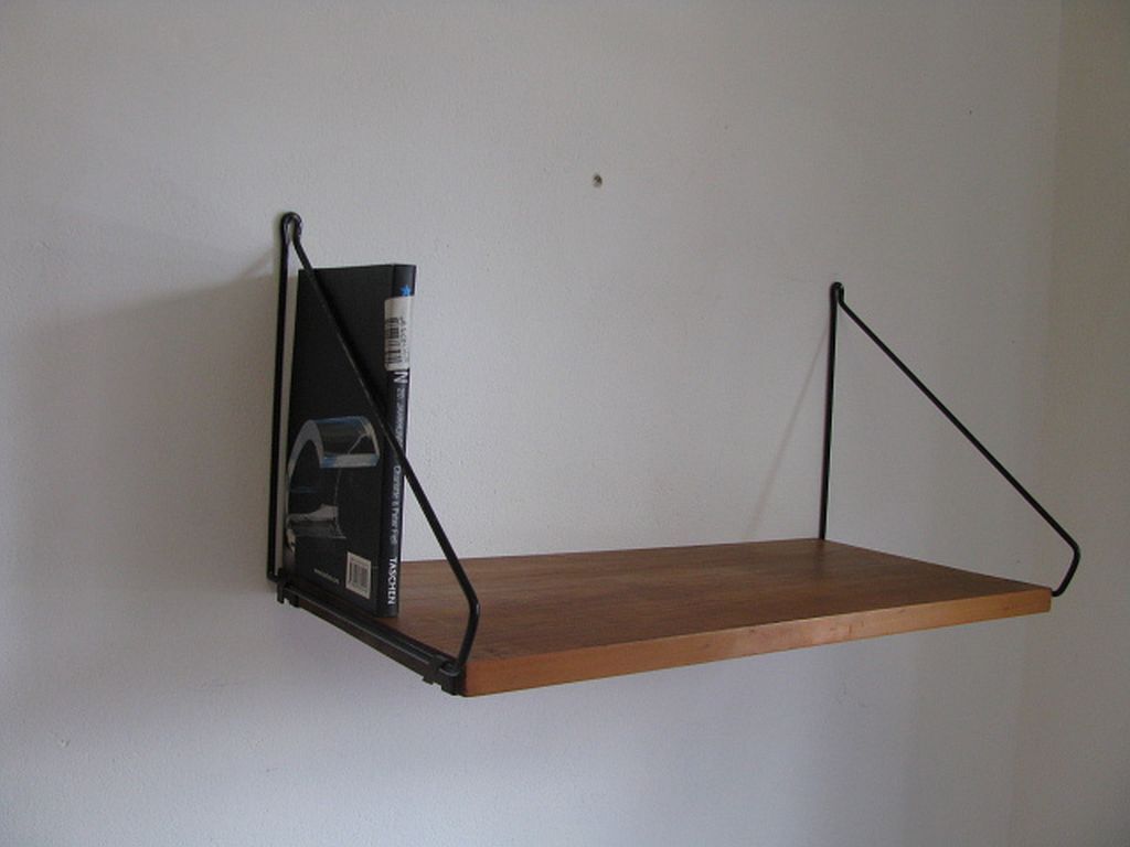 Étagère murale vintage bois 1960