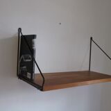 Étagère murale vintage bois 1960