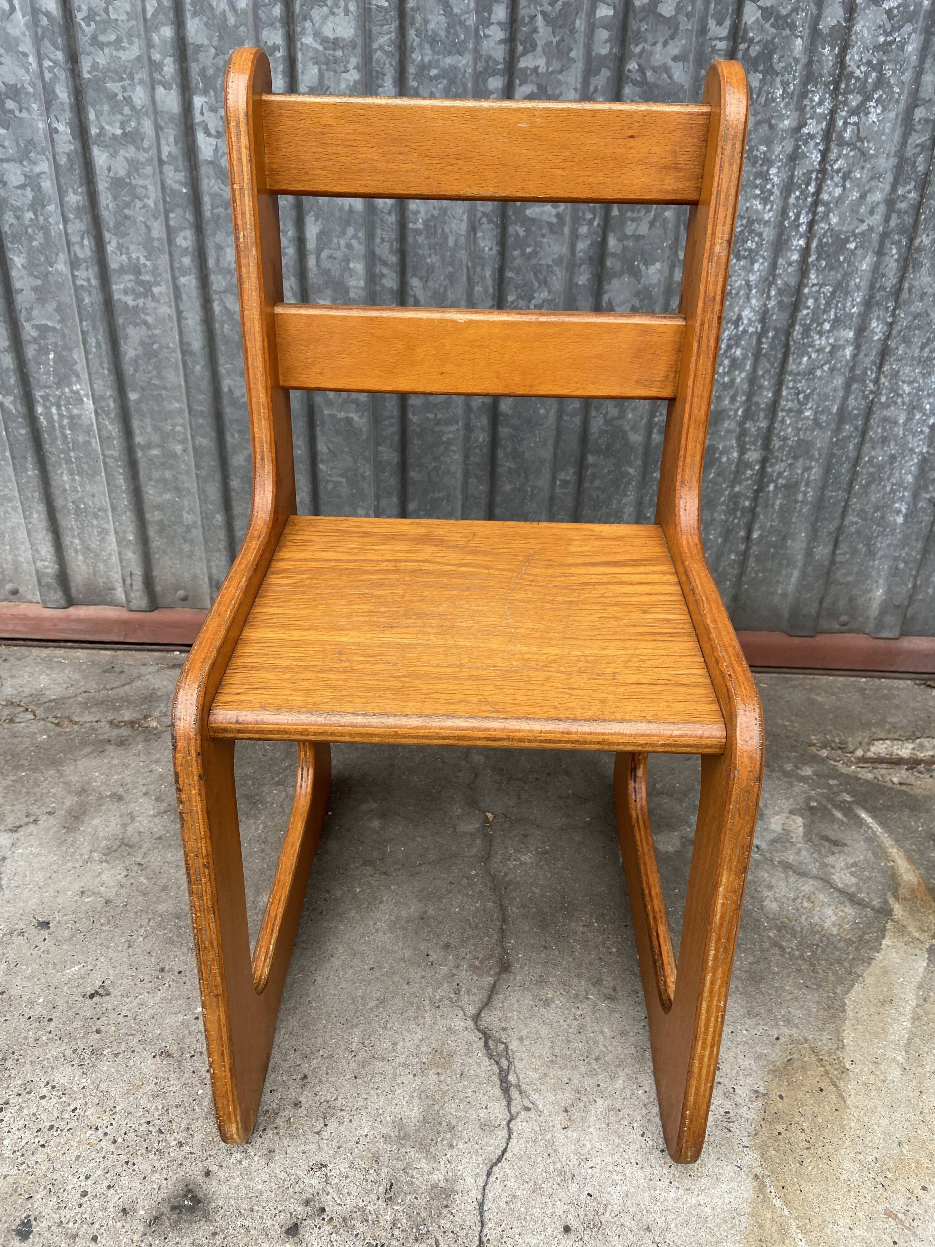 Small child school chair baby desk chair design 70s Montessori